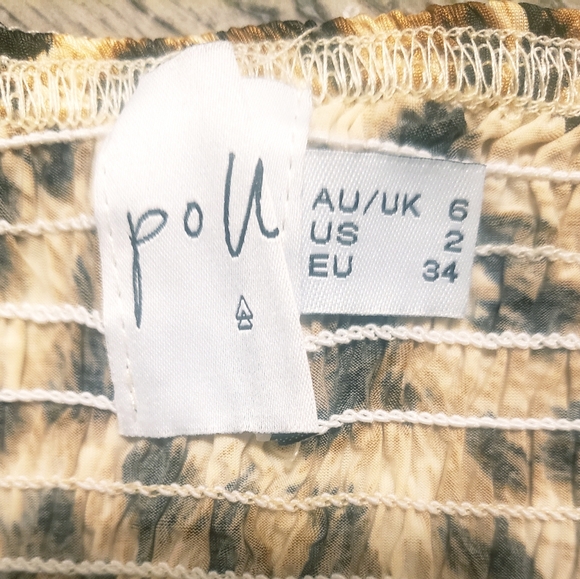 Nwt's PRINCESS POLLEY LEOPARD 🐆 HIGHWAISTED TRIANGLE STRING BIKINI 👙 SIZE US 2 - Picture 4 of 9